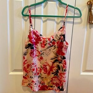 Flowered Spaghetti Strap Cami Tank Top